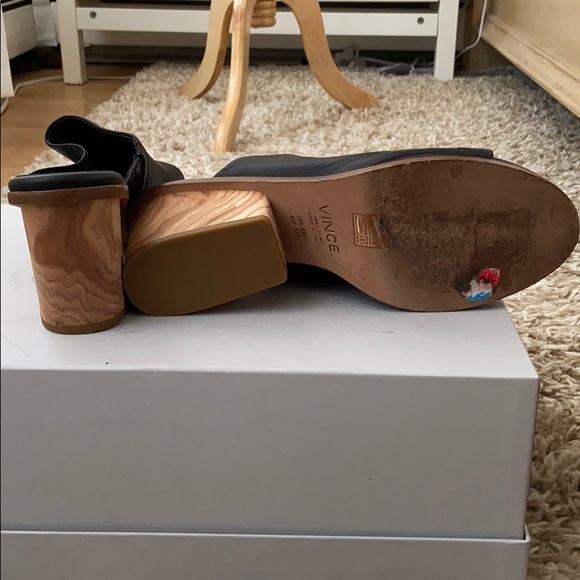 VINCE Leather/Wooden Mules (2.5” heels) - Picture 4 of 4